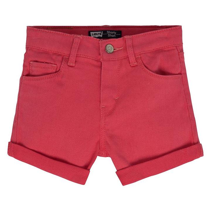 Girls 4-6x Levi's Heart Stretch Shorts, Girl's, Size: 6x, Brt Pink