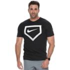 Big & Tall Nike Dri-fit Home Plate Performance Baseball Tee, Men's, Size: Xxl Tall, Grey (charcoal)
