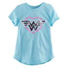 Girls 4-10 Jumping Beans&reg; Dc Comics Wonder Woman Heart Tee, Girl's, Size: 4, Dark Blue