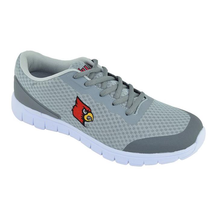 Men's Louisville Cardinals Easy Mover Athletic Tennis Shoes, Size: 11, Grey