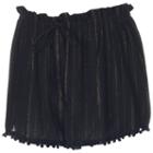 About A Girl, Juniors' Metallic Stripe Shortie Shorts, Size: Medium, Black