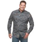 Big & Tall Croft & Barrow&reg; Regular-fit Twill Button-down Shirt, Men's, Size: 3xl Tall, Grey