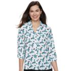Women's Apt. 9&reg; Convertible Button Tab Blouse, Size: Large, White