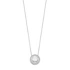 Forever Classic Sterling Silver 1 Carat T.w. Lab-created Moissanite Halo Pendant, Women's, Size: 18, White