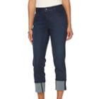 Petite Croft & Barrow&reg; Cuffed Crop Jeans, Women's, Size: 16 Petite, Med Blue