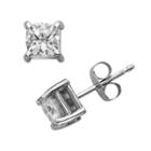 Forever Brilliant 14k White Gold Cushion-cut 1-ct. T.w. Lab-created Moissanite Stud Earrings, Women's
