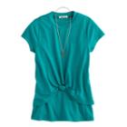 Girls 7-16 Dj & Juju Twist Front Tee With Necklace, Size: Xl, Green
