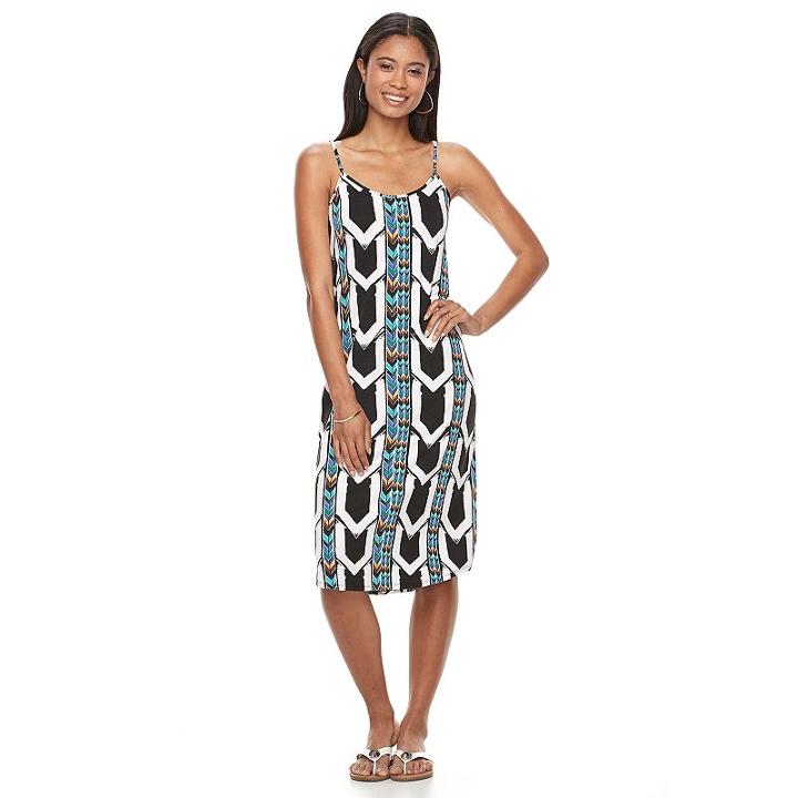 Women's Apt. 9&reg; Strappy Tank Dress, Size: Xxl, Black
