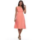 Women's Croft & Barrow&reg; Smocked Challis Dress, Size: Small, Lt Orange