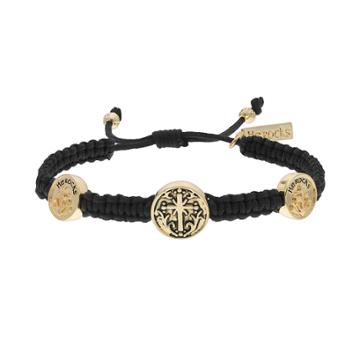 He Rocks Cross Corded Bolo Bracelet, Women's, Size: 9, Multicolor