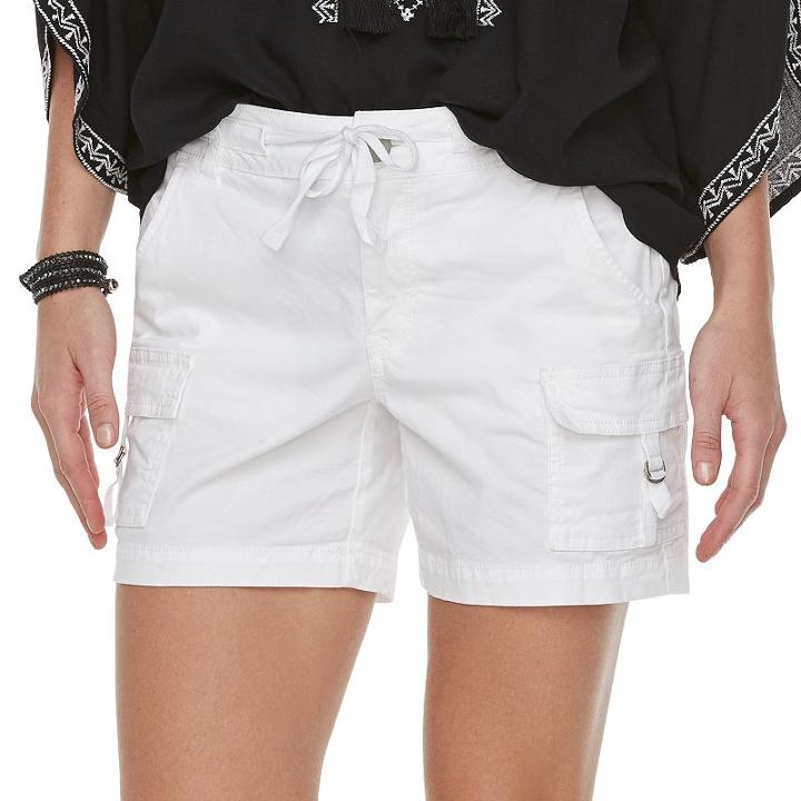 Women's Sonoma Goods For Life&trade; D-ring Utility Shorts, Size: 2, White