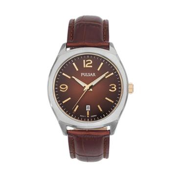 Pulsar Men's Leather Watch - Ps9485