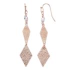 Lc Lauren Conrad Nickel Free Textured Kite Drop Earrings, Women's, Light Red