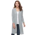 Juniors' About A Girl Cozy Duster Cardigan, Size: Medium, Lt Green