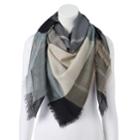 Women's Apt. 9&reg; Plaid Oversized Square Scarf, White