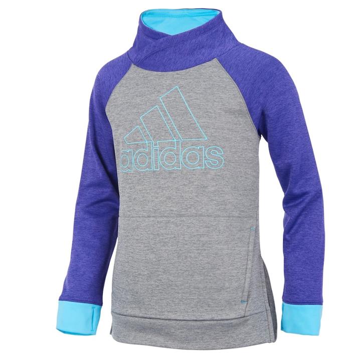 Girls 7-16 Adidas Pull Me Over Sweatshirt, Size: Large, Drk Purple