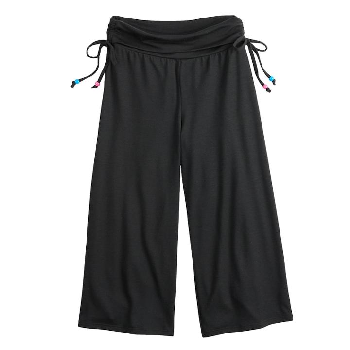 Girls 7-16 Joey B Solid Culottes, Size: Medium, Black