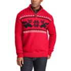 Men's Chaps Classic-fit Fairisle Mockneck Sweater, Size: Xxl, Red