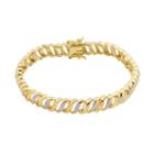 1/5 Carat T.w. Diamond 18k Gold Over Silver Tennis Bracelet, Women's, Size: 7.25, White