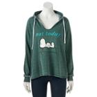 Juniors' Peanuts Snoopy Not Today Graphic Hoodie, Girl's, Size: Small, Med Green