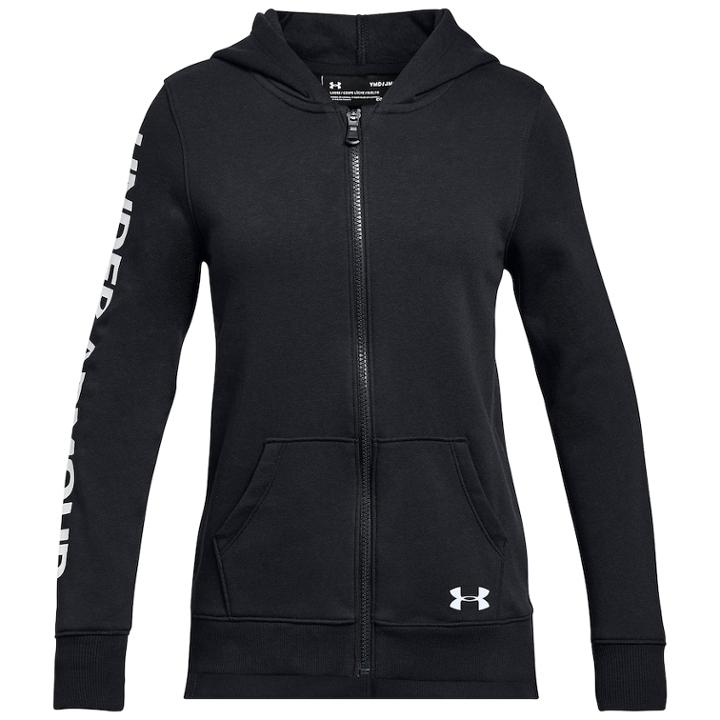 Girls 7-16 Under Armour Rival Full Zip Hoodie Sweatshirt, Size: Small, Black