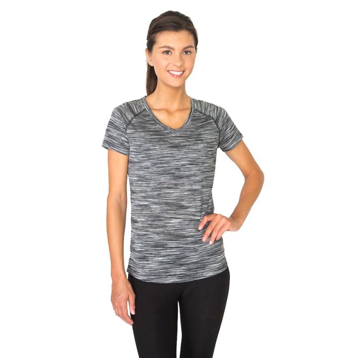 Women's Rbx Short Sleeve Space-dyed Tee, Size: Small, Black