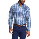 Big & Tall Chaps Classic-fit Stretch Poplin Button-down Shirt, Men's, Size: 3xl Tall, Blue
