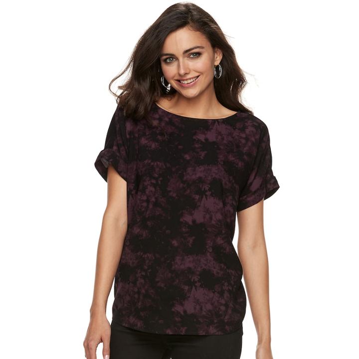 Women's Rock & Republic&reg; Crepe Strappy-back Top, Size: Small, Purple