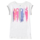 Girls 4-6x Adidas On A Roll Graphic Tee, Size: 6, White