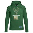 Boys 8-20 Under Armour Milwaukee Bucks Lockup Hoodie, Size: Medium, Green