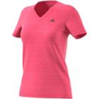 Women's Adidas Tech Short Sleeve Tee, Size: Xs, Brt Pink