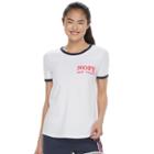 Juniors' So&reg; Pajamas: Beach Squad Ringer Tee, Size: Medium, White