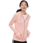 Juniors' So&reg; Zip-up Hoodie, Teens, Size: Medium, Light Pink