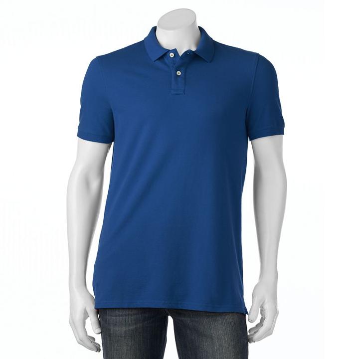 Men's Sonoma Goods For Life&trade; Flexwear Classic-fit Pique Polo, Size: Xl, Med Blue