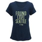 Juniors' Seattle Seahawks Found Love Tee, Women's, Size: Large, Blue (navy)