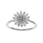 Lc Lauren Conrad Simulated Crystal & Cubic Zirconia Flower Ring, Women's, Size: 7, Silver