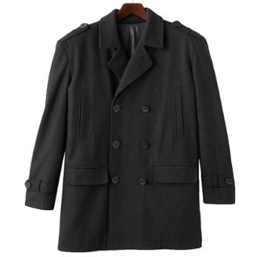 Big & Tall Domini Double-breasted Peacoat, Men's, Size: Xl Tall, Black