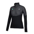 Women's Adidas Boston Celtics Team Logo 1/2-zip Pullover, Size: Xl, Black