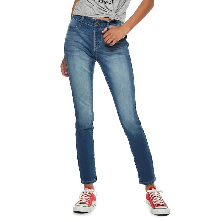 Juniors' So&reg; Low-rise Pull-on Jeggings, Teens, Size: Medium, Dark Blue