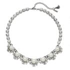 Simply Vera Vera Wang Cup Chain Statement Necklace, Women's, White
