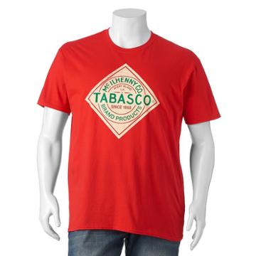 Big & Tall Tabasco Sauce Logo Tee, Men's, Size: Xxl Tall, Red