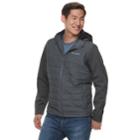 Men's Columbia Oyanta Trail Thermal Coil Colorblock Hooded Hybrid Jacket, Size: Xxl, Light Grey