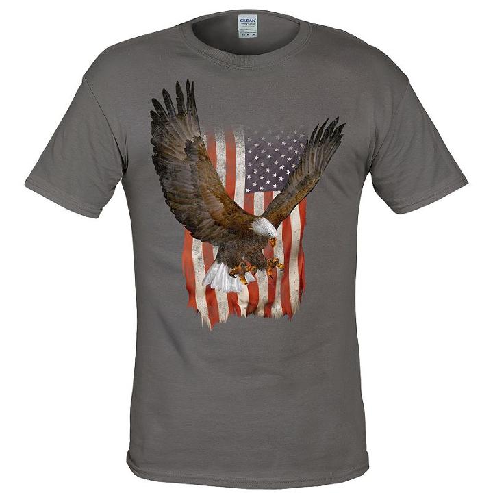 Big & Tall Americana Talons Of Justice Tee, Men's, Size: 3xb, Grey (charcoal)