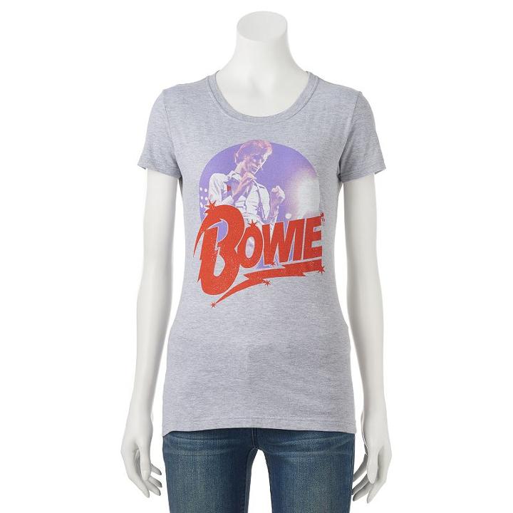 Juniors' David Bowie Graphic Tee, Teens, Size: Medium, Ovrfl Oth