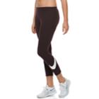 Women's Nike Classic Club Swoosh Capri Leggings, Size: Xl, Dark Pink