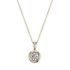 Sirena Collection 14k Gold 1/10 Carat T.w. Certified Diamond Solitaire Pendant Necklace, Women's, Size: 18