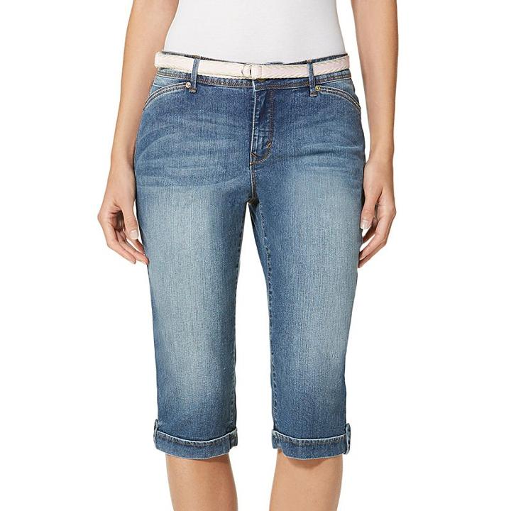 Women's Gloria Vanderbilt Lillian Skimmer Pants, Size: 16, Light Blue