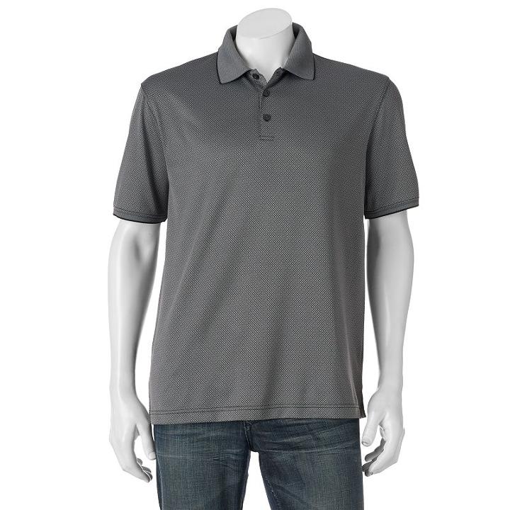 Men's Haggar&reg; Classic-fit In Motion Performance Polo, Size: Xxl, Black