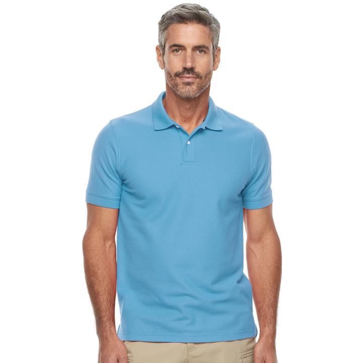 Men's Croft & Barrow&reg; Tailored-fit Polo, Size: Xl, Blue (navy)