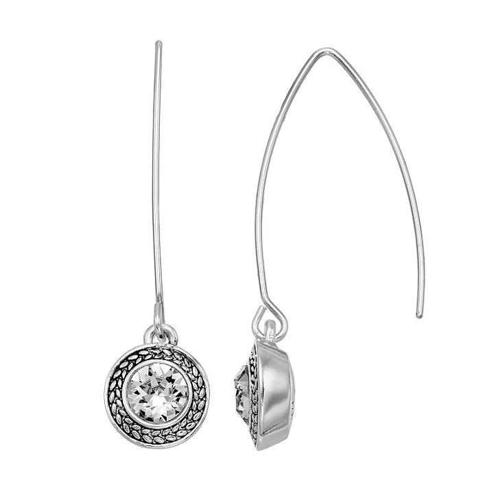 Napier Round Nickel Free Threader Earrings, Women's, Silver